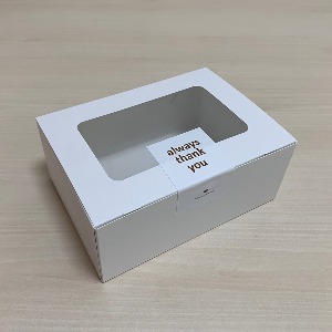 선물박스 답례품 마카롱 쿠키 포장 상자 투명창 원터치 화이트 210(25매)